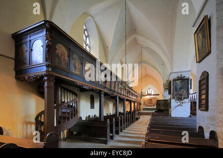 Intérieur de l'Église Saint-esprit, Pühavaimu Kirik, Tallinn, Estonie Banque D'Images