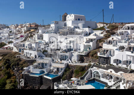 Firostefani, Santorin, Cyclades, îles grecques, Grèce Banque D'Images