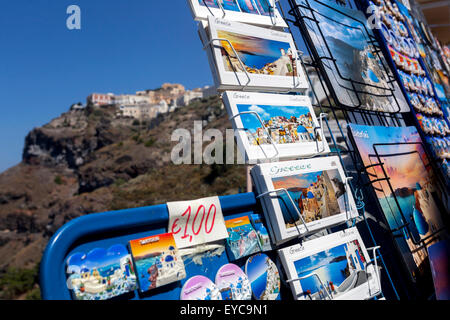 Boutique de souvenirs, Fira Santorini, Cyclades, Iles grecques, Grèce Banque D'Images