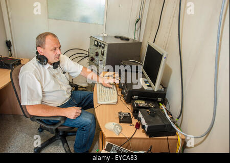 La station de radio amateur dans le sud-est de la Pologne. Banque D'Images