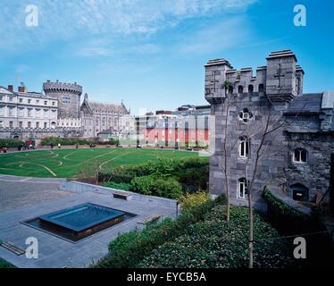 Dublin, Dublin, Irlande Co;Vue sur Parc de Sculpture à côté du château de Dublin Banque D'Images