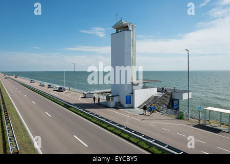 Den Oever, Pays-Bas, monument situé sur l'Afsluitdijk Banque D'Images