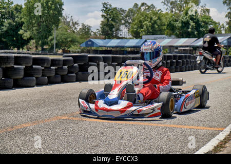 Go-Kart racing enfant Banque D'Images