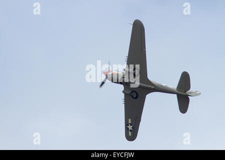 Sunderland, Royaume-Uni. Le 25 juillet, 2015. Un P51 Mustang, Sunderland, juillet 2105 Airshow Crédit : Robert Cole/Alamy Live News Banque D'Images