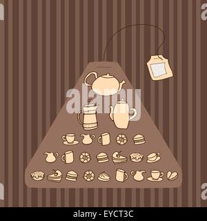 Sachet de thé Illustration de Vecteur