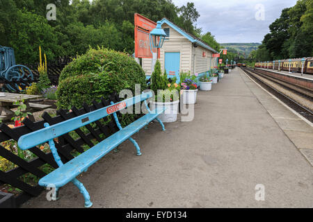 La station de Grosmont sur le North Yorkshire Moors Railway Banque D'Images