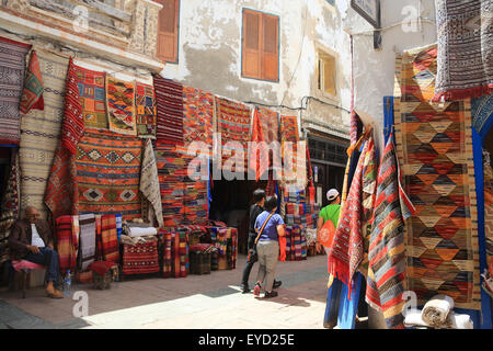 Essaouira, haut en couleurs, Unesco, la Medina, au Maroc, Afrique du Nord Banque D'Images