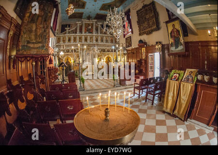 L'intérieur d'une église Grecque Banque D'Images