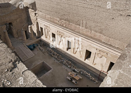 Louxor, Egypte, tombeau de Montuemhat (TT34) dans les Grands Tombeaux de el-Asasif Banque D'Images