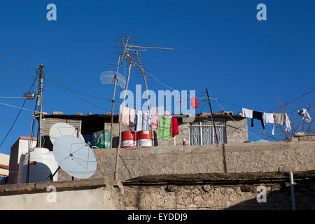 Détails du village perché d'Amadiya, Kurdistan irakien, l'Irak Banque D'Images