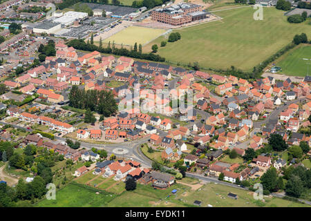Nouvelle construction de maisons en grand Cornard, Suffolk, UK Banque D'Images