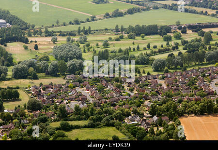 Vue aérienne de Fornham st Genevieve dans le Suffolk, UK Banque D'Images