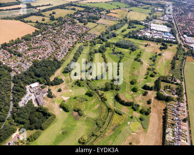 Photo aérienne de Fornham st Genevieve et Suffolk Golf Club Banque D'Images