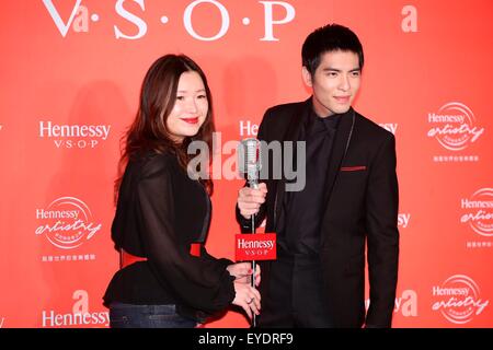 Taipei, Taiwan, Chine. 27 juillet, 2015. Jam Hsiao assiste à la conférence de presse d'Hennessy artistry à Taipei, Taiwan, Chine, le 27 juillet, 2015. © TopPhoto/Alamy Live News Banque D'Images