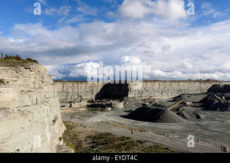 Giberga près de la carrière de calcaire, à l'île de Öland, Kalmar, Suède Banque D'Images