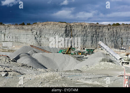 Giberga près de la carrière de calcaire, à l'île de Öland, Kalmar, Suède Banque D'Images