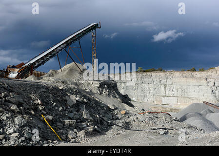 Giberga près de la carrière de calcaire, à l'île de Öland, Kalmar, Suède Banque D'Images