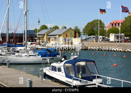 Port de Visby, à l'île de Gotland, Suède Banque D'Images