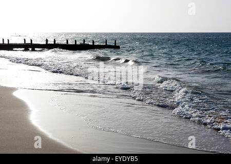 Plage le long de la Baie de Runaway, St Ann, Jamaïque Banque D'Images