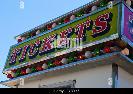Signe de ticket à la California State Fair, Mi Paso Robles, Californie, États-Unis d'Amérique Banque D'Images