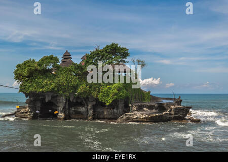 Temple de Tanah Lot à Bali, Indonésie Banque D'Images