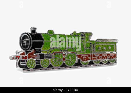 Un train à vapeur britannique émail badge.GNR 4-4-2 No 251 Atlantique Ivatt Banque D'Images