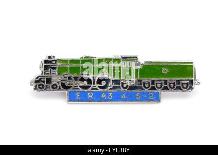 Un train à vapeur britannique émail badge.LNER Classe A3 4472 Flying Scotsman Banque D'Images