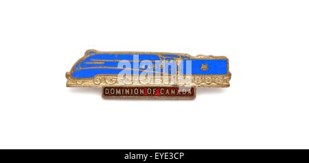Un train à vapeur britannique émail badge.LNER Classe A4 4489 Dominion du Canada Banque D'Images