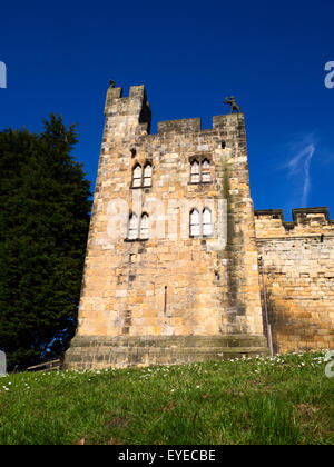 Tour d'angle à Alnwick Castle Alnwick Northumberland England Banque D'Images