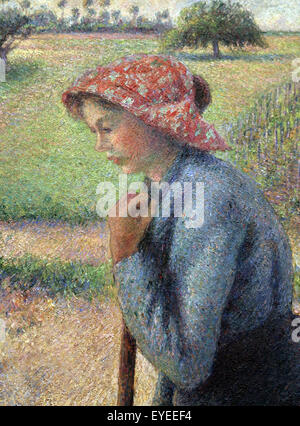 Camille Pissarro (1830-1903). Le peintre français. Deux jeunes femmes paysannes, 1891-1892. Huile sur toile. Banque D'Images
