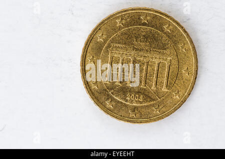 Vingt Euro cent Coin avec dos allemand utilisé rechercher Banque D'Images