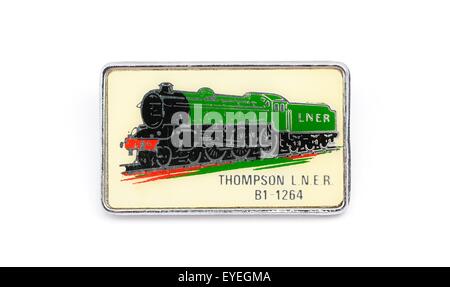 Un train à vapeur britannique émail badge.LNER Thompson Classe B1 1264 Banque D'Images