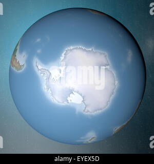 Comité permanent de la terre sur l'assainissement de l'espace. L'antarctique. Banque D'Images