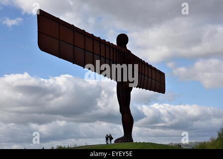 L'Ange du Nord, de la sculpture et de l'Art installation par Andrew Gormley à Gateshead County Durham Banque D'Images