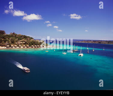 Vue aérienne sur le Port Vila, l'île d'Efate, Vanuatu Banque D'Images