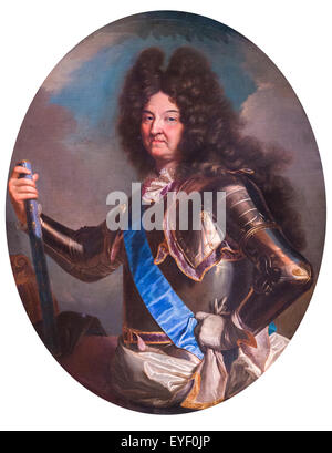 Louis XIV, roi de France et de Navarre, à l'atelier de Hyacinthe Rigaud - XVIIIs 07/12/2013 - 18e siècle Collection Banque D'Images