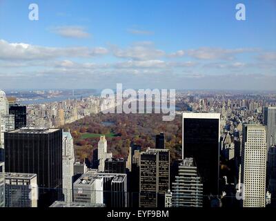 La ville de New York, plus à la recherche Parc Cenral Banque D'Images