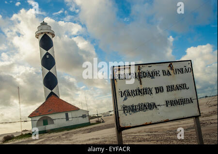 Albardao phare sur Casino Beach, la plus longue plage du monde, Rio Grande do Sul, Brésil Banque D'Images