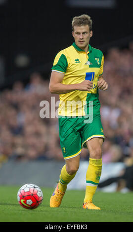 Norwich, Royaume-Uni. 28 juillet, 2015. Pré saison Friendly entre Norwich City et West Ham United. La ville de Norwich Ryan Bennett. Credit : Action Plus Sport/Alamy Live News Banque D'Images