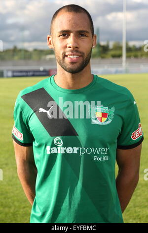 Nantwich, Cheshire, Royaume-Uni. 28 juillet, 2015. Nantwich Town dvd photos - Liam Shotton. Credit : SJN/Alamy Live News Banque D'Images