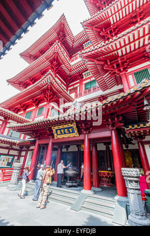 Buddha Tooth Relic Temple and Museum de Singapour Chinatown du district. Banque D'Images