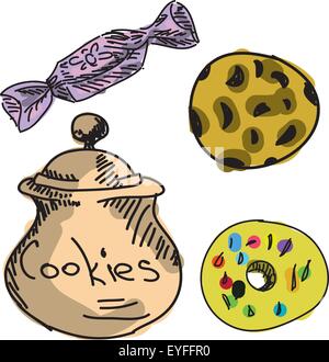 Couleur appelée cookies Illustration de Vecteur