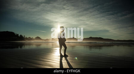 Au matin, Chesterman Beach, Tofino, BC Banque D'Images