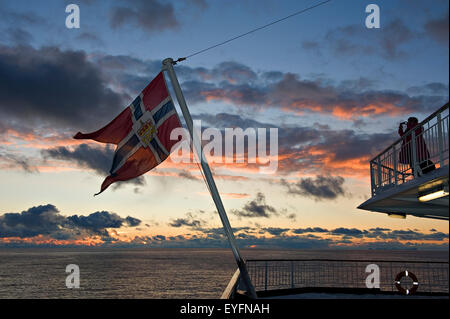 La Norvège,passager,Bateau de croisière,pavillon norvégien Banque D'Images