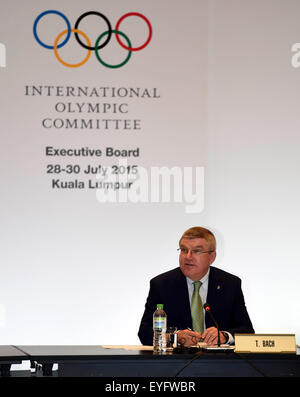 Kuala Lumpur, Malaisie. 29 juillet, 2015. Président du Comité International Olympique (CIO) Thomas Bach assiste à la réunion de la commission exécutive du CIO à Kuala Lumpur, Malaisie, le 29 juillet 2015. © Gong Lei/Xinhua/Alamy Live News Banque D'Images