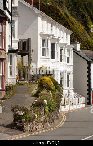 Royaume-uni, Pays de Galles, Gwynedd, Aberdovey, Penhelig, propriétés en bord de mer Banque D'Images