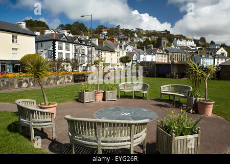 Royaume-uni, Pays de Galles, Gwynedd, Aberdovey, coin de jardin port Banque D'Images