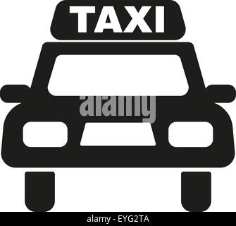 L'icône de taxi. Symbole de taxi. Télévision Illustration de Vecteur