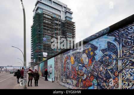 Berlin, Allemagne, derniers travaux au niveau d'un projet vivant à Berlin-Friedrichshain Banque D'Images