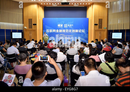 Beijing, Chine. 29 juillet, 2015. Un forum sur la normalisation et l'innovation d'Internet finances est tenue à Beijing, capitale de Chine, le 29 juillet 2015. © Li Xin/Xinhua/Alamy Live News Banque D'Images